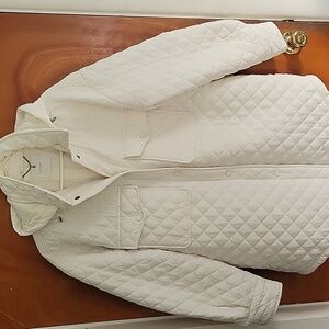 LUCKY QUILTED JACKET WITH REMOVABLE HOOD  XL  WHITE/IVORY